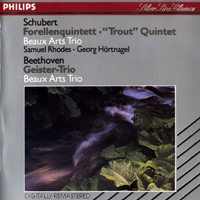 Beaux Arts Trio - Schubert - 'Trout' Quintet, D. 667; Beethoven - Geister-Trio, op. 70 N 1