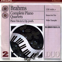 Beaux Arts Trio - Brahms Complete Piano Quartets for Piano Trio (CD 1)