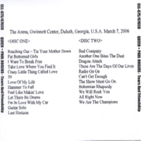 Queen - 2006.03.07 - Tears Friendship (Gwinett Center, Duluth, Georgia, USA: CD 2)