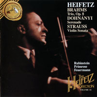 Jascha Heifetz - The Heifetz Collection, Vol.32 - Brahms, Dohnanyi, Strauss