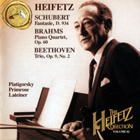 Jascha Heifetz - The Heifetz Collection, Vol.42 - Schubert, Brahms, Beethoven