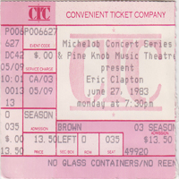 Eric Clapton - 1983.06.27 Pine Knob Music Theatre, Clarkston, MI, USA