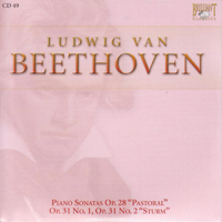 Ludwig Van Beethoven - Ludwig Van Beethoven - Complete Works (CD 49): Piano Sonatas Op. 28 'Pastoral', Op. 31 No. 1, Op. 31 No. 2 'Sturm'