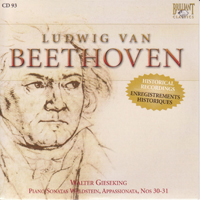 Ludwig Van Beethoven - Ludwig Van Beethoven - Complete Works (CD 93): Piano Sonatas  Nos. 21, 23, 30, 31 - Walter Gieseking