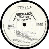 Metallica - Master Of Puppets (PBTHAL Vinyl 2009, WLP)