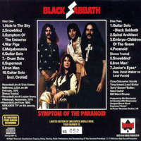 Black Sabbath - Symptom Of The Paranoid (Baltimore Civic Center - Baltimore, MD, USA - February 02, 1975: CD 2)
