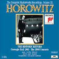Vladimir Horowitzz - Volume 3: The Historic Return: Carnegie Hall 1965/1966 Concerts CD1