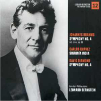 Leonard Bernstein - Leonard Bernstein: The Symphony Edition (CD 12): Brahms - Symphony No. 4, Chavez - Sinfonia India, Diamond - Symphony No. 4