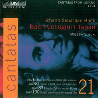 Bach Collegium Japan, Masaaki Suzuki conducter - J.S. Bach - Complete Cantatas, Vol. 21